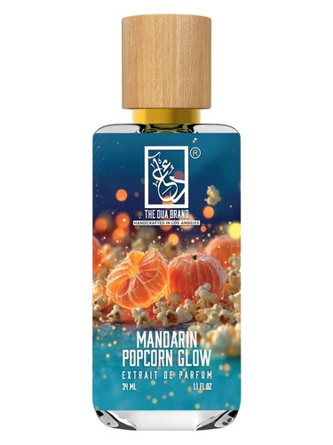 The Dua Brand Mandarin Popcorn Glow fragrance bottle