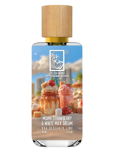 The Dua Brand Miami Strawberry & White Milk Dream fragrance bottle