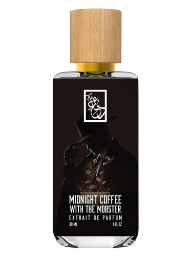 The Dua Brand Midnight Coffee with the Mobster fragrance bottle
