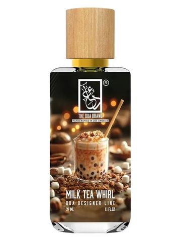 The Dua Brand Milk Tea Whirl fragrance bottle