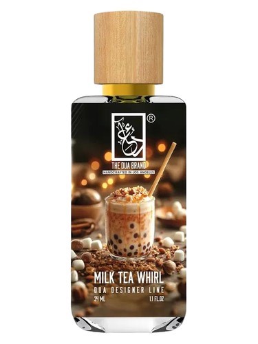 The Dua Brand Milk Tea Whirl fragrance bottle