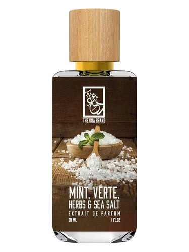The Dua Brand Mint, Verte, Herbs & Sea Salt fragrance bottle