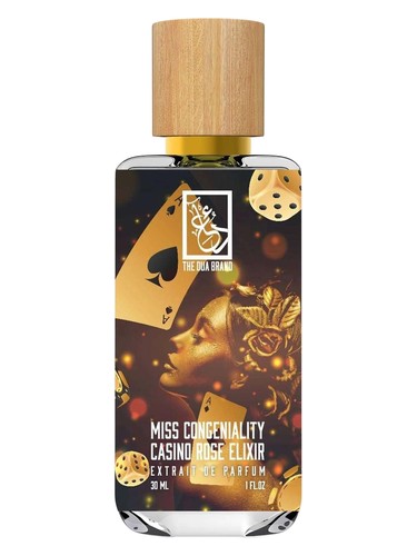 The Dua Brand Miss Congeniality Casino Rose Elixir fragrance bottle