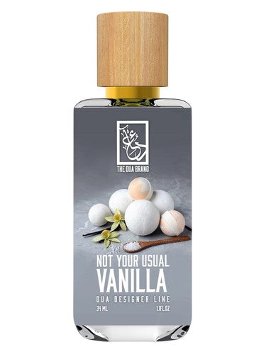 The Dua Brand Not Your Usual Vanilla fragrance bottle