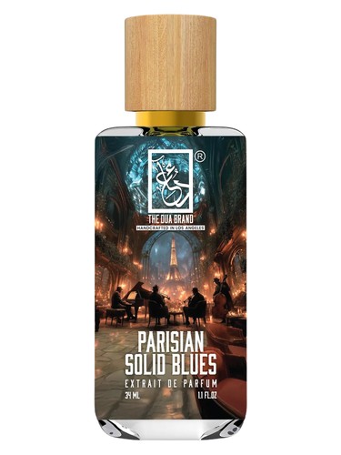 The Dua Brand Parisian Solid Blues fragrance bottle