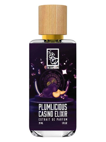 The Dua Brand Plumlicious Casino Elixir fragrance bottle