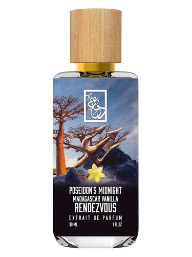 The Dua Brand Poseidon's Midnight Madagascar Vanilla Rendezvous fragrance bottle