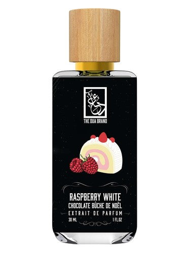 The Dua Brand Raspberry White Chocolate Bûche De Noël fragrance bottle