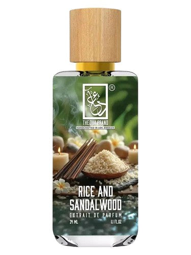 The Dua Brand Rice and Sandalwood fragrance bottle