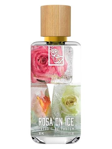 The Dua Brand Rosa on Ice fragrance bottle