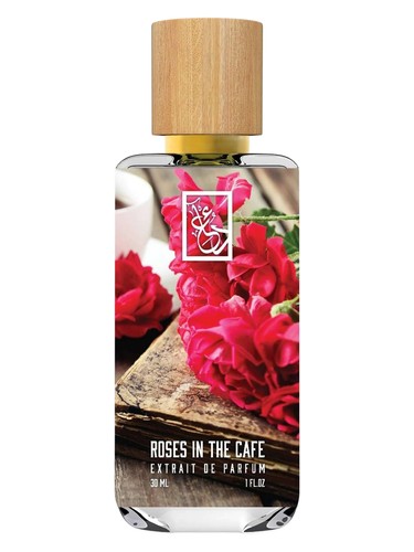 The Dua Brand Roses in the Cafe fragrance bottle