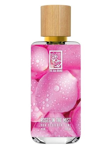 The Dua Brand Roses in the Mist fragrance bottle