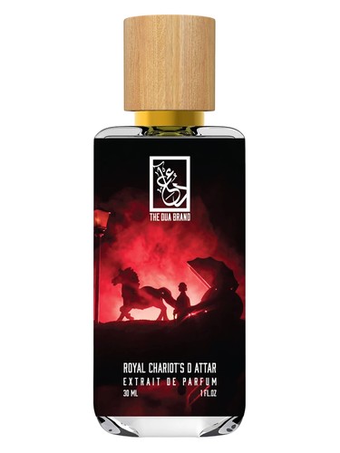 The Dua Brand Royal Chariot's D Attar fragrance bottle