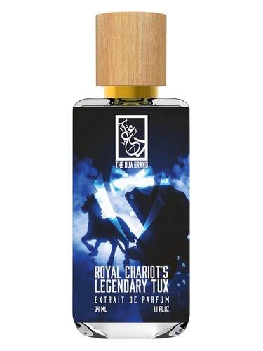 The Dua Brand Royal Chariot’s Legendary Tux fragrance bottle