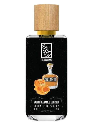 The Dua Brand Salted Caramel Bourbon fragrance bottle