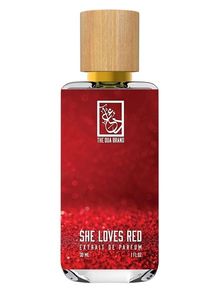 The Dua Brand She Loves Red fragrance bottle