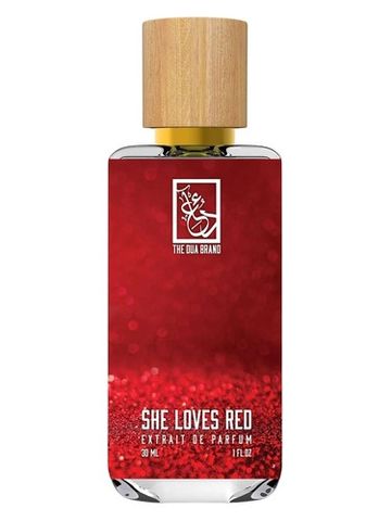The Dua Brand She Loves Red fragrance bottle