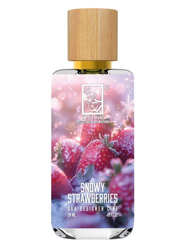The Dua Brand Snowy Strawberries fragrance bottle