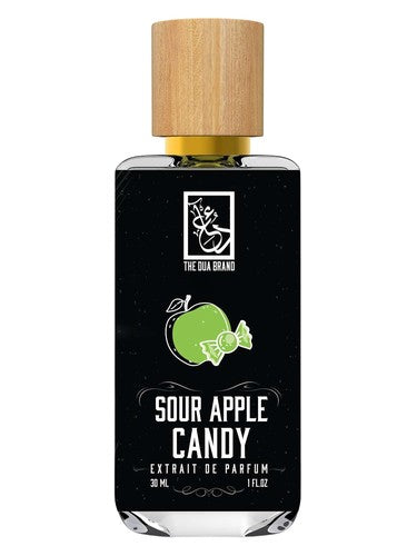 The Dua Brand Sour Apple Candy fragrance bottle