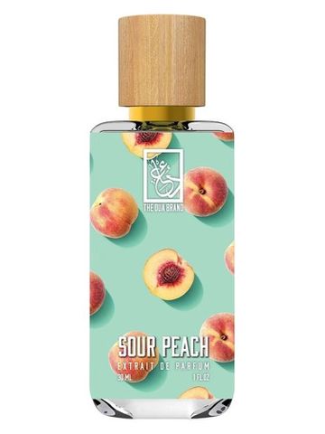 The Dua Brand Sour Peach fragrance bottle