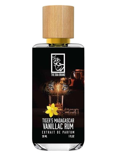 The Dua Brand Tiger’s Madagascar Vanillac Rum fragrance bottle