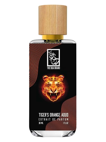 The Dua Brand Tiger’s Orange Aoud fragrance bottle