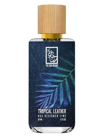 The Dua Brand Tropical Leather fragrance bottle