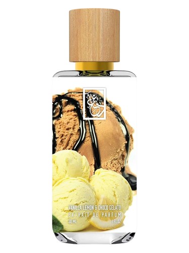 The Dua Brand Vanilla Lemon & Choco Gelato fragrance bottle