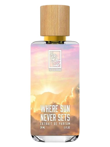 The Dua Brand Where Sun Never Sets fragrance bottle