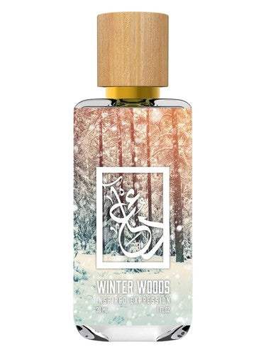 The Dua Brand Winter Woods fragrance bottle