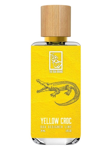 The Dua Brand Yellow Croc fragrance bottle