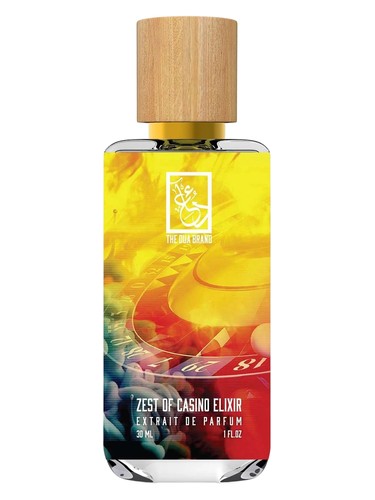 The Dua Brand Zest of Casino Elixir fragrance bottle