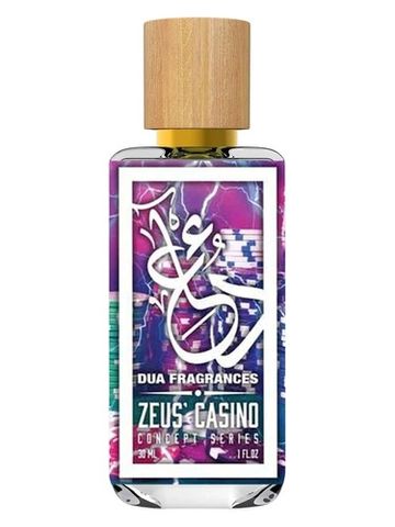The Dua Brand Zeus’ Casino fragrance bottle