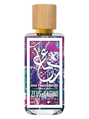 The Dua Brand Zeus’ Casino fragrance bottle