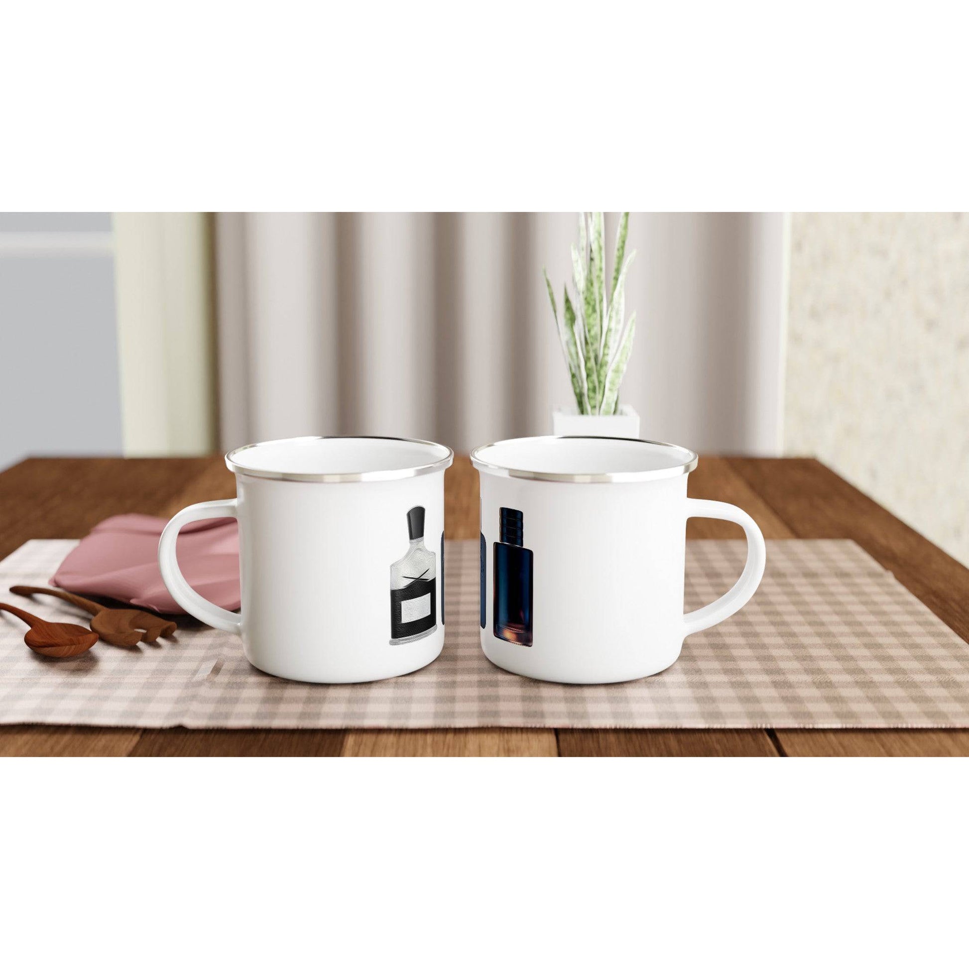 The Trio White 12oz Enamel Mug - Chaos Fragrances