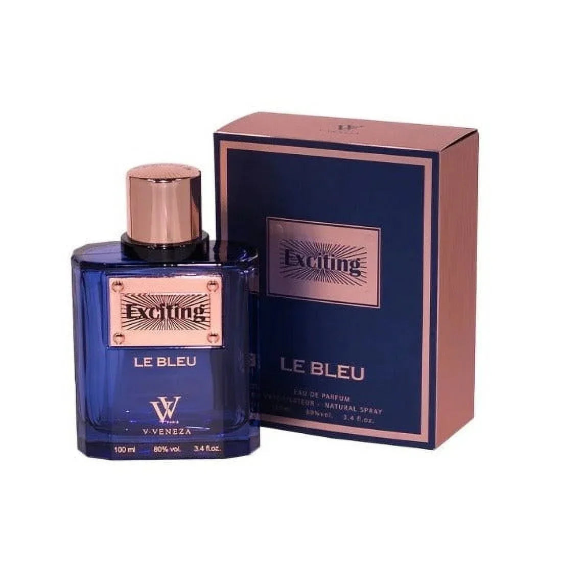 V. Veneza Exciting Le Bleu EDP fragrance bottle