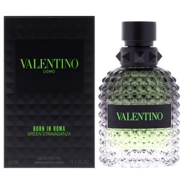 Valentino Born in Roma Green Stravaganza EDT fragrance bottle