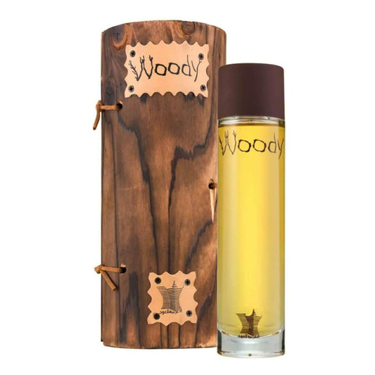 Woody EDP fragrance bottle