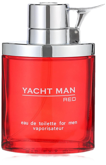 Yacht Man Red EDT fragrance bottle