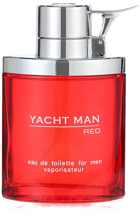 Yacht Man Red EDT fragrance bottle