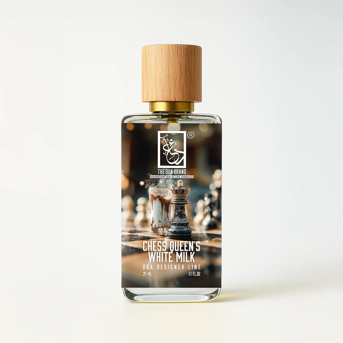 The Dua Brand Chess Queen's White Milk 2026 fragrance bottle