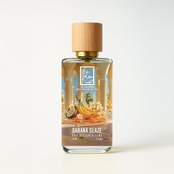 The Dua Brand Banana Glaze fragrance bottle