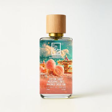 The Dua Brand Cotton Candy Marshmallow's Imagined Circus Sun fragrance bottle