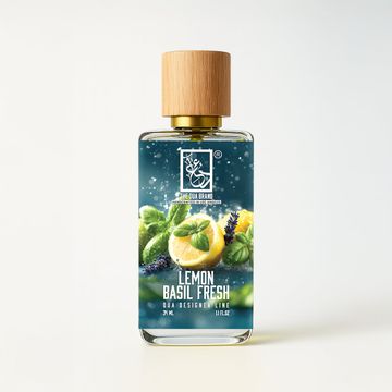 The Dua Brand Lemon Basil Fresh fragrance bottle
