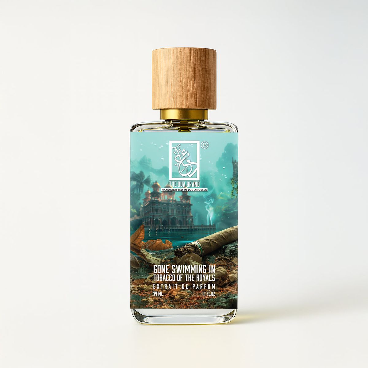 The Dua Brand Gone Swimming In Tobacco Of The Royals 2026 fragrance bottle