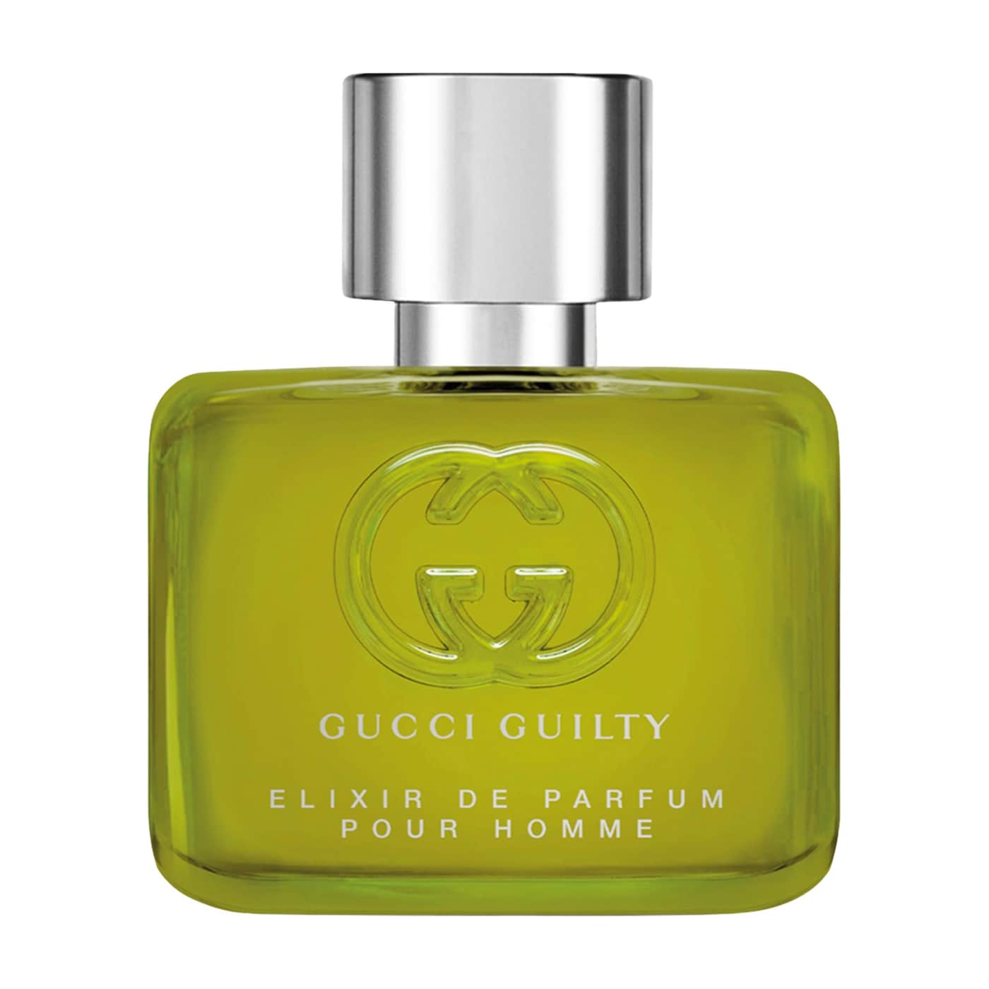 Gucci Guilty Elixir de Parfum Pour Homme — bottle on a white background