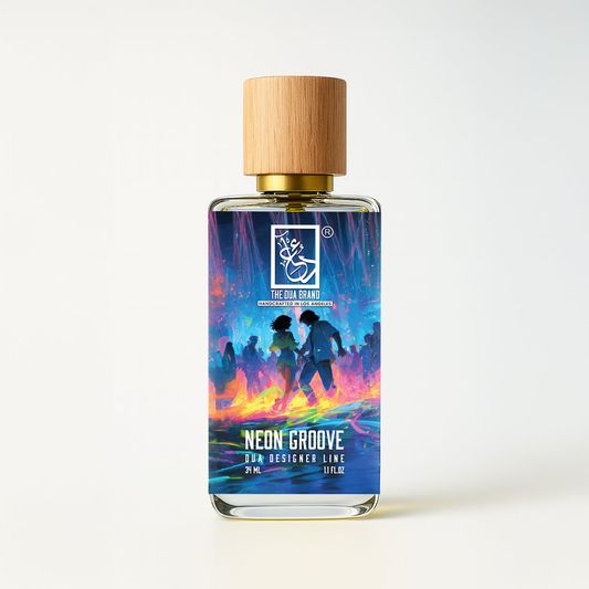 The Dua Brand Neon Groove 2026 fragrance bottle