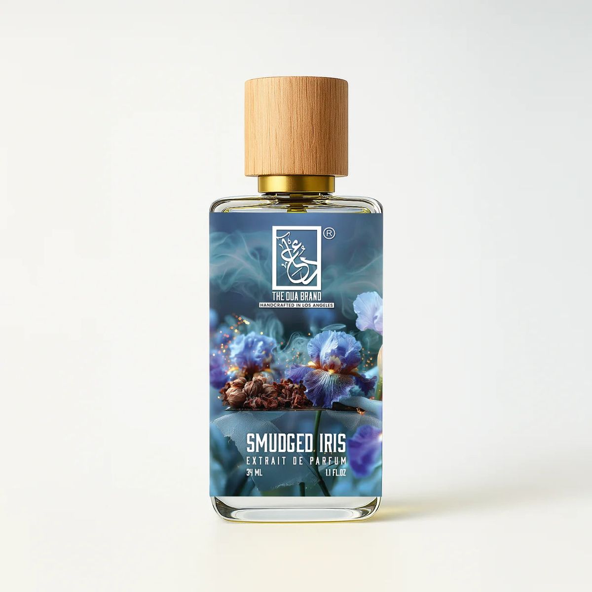 The Dua Brand Smudged Iris 2026 fragrance bottle