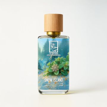The Dua Brand Snow Island 2026 fragrance bottle