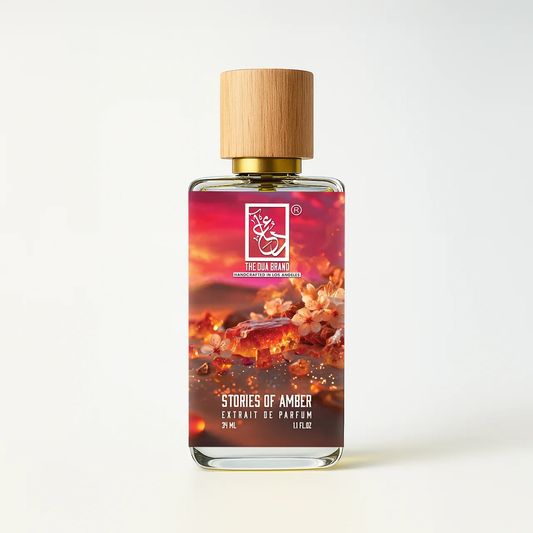 The Dua Brand Stories Of Amber 2026 fragrance bottle